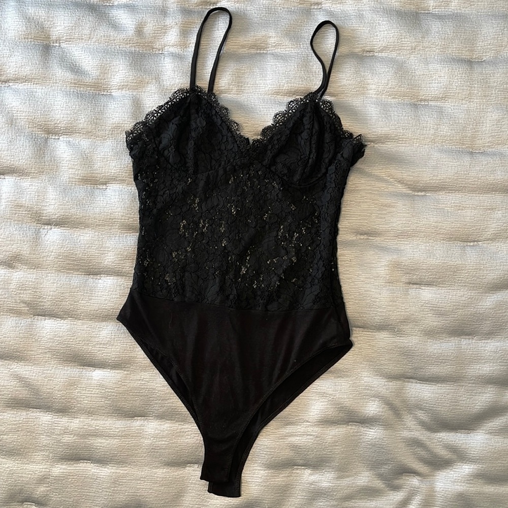 Black laced bodysuit